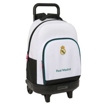 Real Madrid Mochila con Carro Doble Blanco