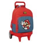 Super Mario Mochila con Carro Doble Negro