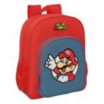 Super Mario Mochila Doble Adaptable a Negro