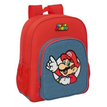 Super Mario Mochila Doble Adaptable a Negro