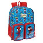 Marvel Spider-Man Mochila Infantil Preescolar Adaptable a Azul