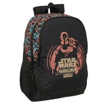 The Mandalorian Mochila Doble Adaptable a Negro