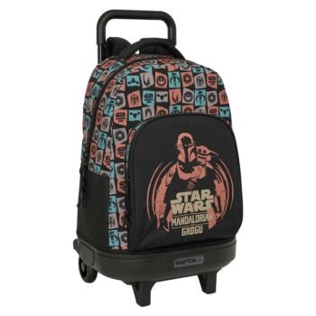 The Mandalorian Mochila con Carro Doble Negro