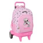 Snoopy Mochila con Carro Doble Blanco