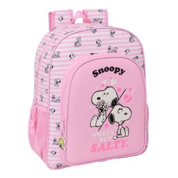 Snoopy Mochila Doble Adaptable a Blanco