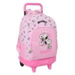 Snoopy Mochila con Carro Doble Blanco