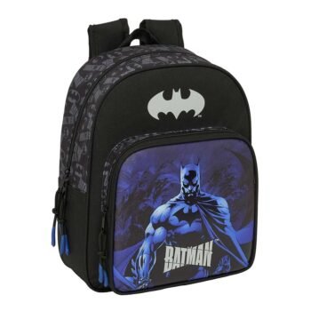 DC Comics Batman Mochila Infantil Preescolar Adaptable a Negro