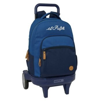 El Pulpo Mochila con Carro Doble Azul Marino