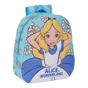 Alicia en el Pais de las Maravillas Mochila Infantil Preescolar Relieve Frontal 3D