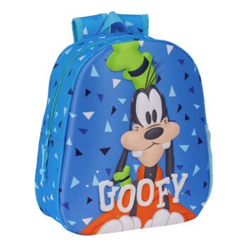 Goofy Mochila Infantil Preescolar Relieve Frontal 3D Azul