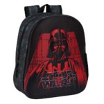 Star Wars Mochila Infantil Preescolar Relieve Frontal 3D Negro