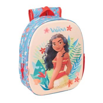Disney Vaiana Mochila Infantil Preescolar Relieve Frontal 3D Multicolor
