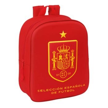 Seleccion Española Mochila Infantil Preescolar Relieve Frontal 3D Rojo