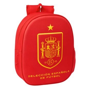 Seleccion Española Mochila Infantil Preescolar Relieve Frontal 3D Rojo