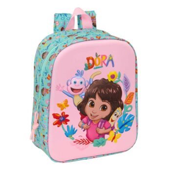 Dora Mochila Infantil Preescolar Relieve Frontal 3D Multicolor