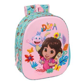 Dora Mochila Infantil Preescolar Relieve Frontal 3D Multicolor