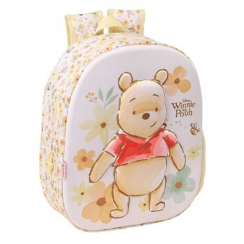 Winnie The Pooh Mochila Infantil Preescolar Relieve Frontal 3D Beige