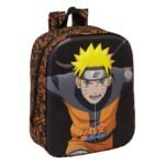 Naruto Mochila Infantil Preescolar Relieve Frontal 3D Negro