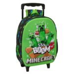 Minecraft Mochila con Carro Rr Relieve Frontal 3D Multicolor