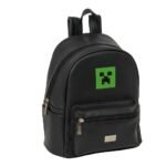 Minecraft Mini Mochila Rr Doble Negro