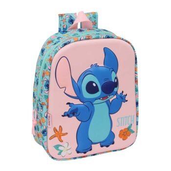 Disney Lilo & Stitch Mochila Infantil Preescolar & Relieve Frontal 3D Multicolor