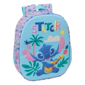 Disney Lilo & Stitch Mochila Infantil Preescolar & Relieve Frontal 3D Multicolor