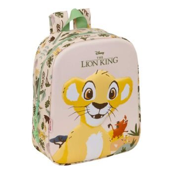 El Rey Leon Mochila Infantil Preescolar Relieve Frontal 3D Verde