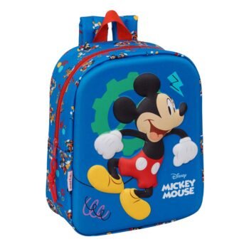 Disney Mickey Mouse Mochila Infantil Preescolar Relieve Frontal 3D Multicolor