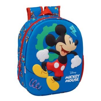 Disney Mickey Mouse Mochila Infantil Preescolar Relieve Frontal 3D Multicolor