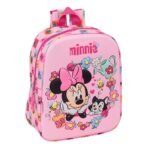 Disney Minnie Mouse Mochila Infantil Preescolar Relieve Frontal 3D Rosa