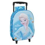 Disney Frozen Mochila con Carro Relieve Frontal 3D Azul