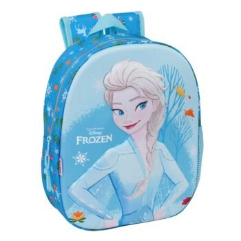 Disney Frozen Mochila Infantil Preescolar Relieve Frontal 3D Azul