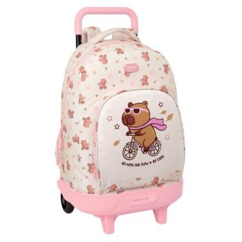 Mochila con Carro Doble Rosa