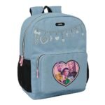 K-Pop Demon Hunters Mochila K - Pop Doble Adaptable a Azul