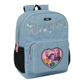 K-Pop Demon Hunters Mochila K - Pop Doble Adaptable a Azul