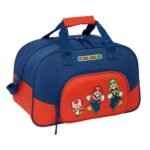 Super Mario Bolsa Deportiva Bolsa de Deporte Azul Marino