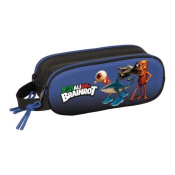 Skifidol Italian Brainrot Estuche Portatodo Relieve Frontal 3D Doble Azul