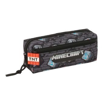 Minecraft Estuche Portatodo Rr Triple Negro