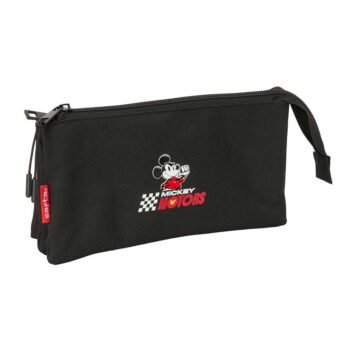 Disney Mickey Mouse Estuche Portatodo Triple Negro