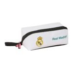 Real Madrid Estuche Portatodo Cuadrado Blanco