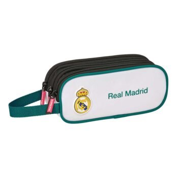 Real Madrid Estuche Portatodo Triple Blanco