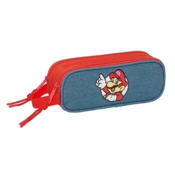 Super Mario Estuche Portatodo Doble Negro