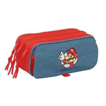 Super Mario Estuche Portatodo Triple Adaptable a Negro