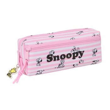 Snoopy Estuche Portatodo Triple Blanco
