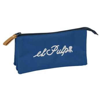 El Pulpo Estuche Portatodo Triple Azul Marino