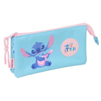 Disney Lilo & Stitch Estuche Portatodo & Triple Azul