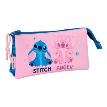 Disney Lilo & Stitch Estuche Portatodo & Triple Azul Marino