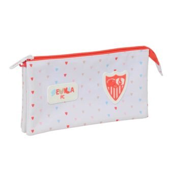 Sevilla FC Estuche Portatodo Triple Preescolar Blanco