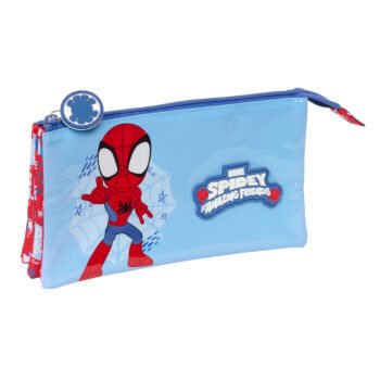 Marvel Spider-Man Estuche Portatodo Triple Azul