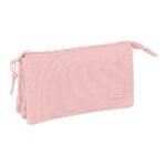 Estuche Portatodo Triple Rosa